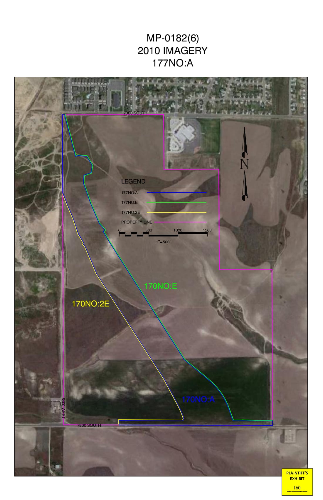 An overhead view of land detailing the specifics of a client case