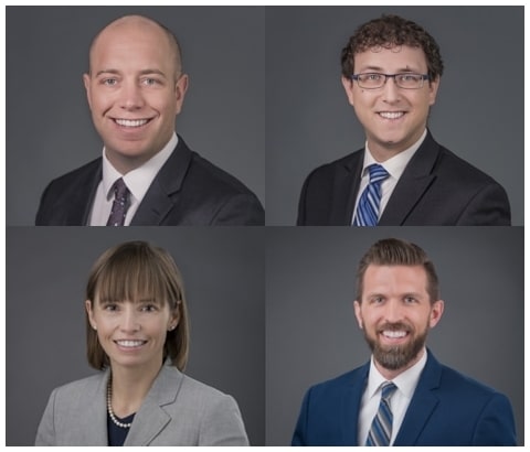 Photos of the four new associates that joined the Parr Brown team
